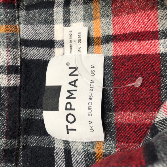 TOPMAN Plaid Button Up - Picture 4 of 7